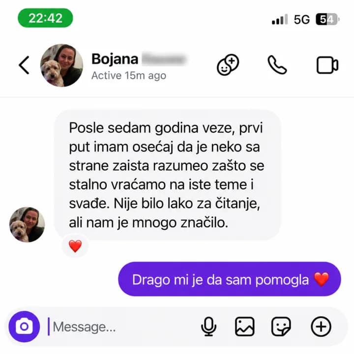 Bojana — poruka o sinastriji posle 7 godina veze